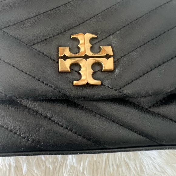 Tory Burch Kira Black Flap Chevron Bag small - Picture 9 of 11